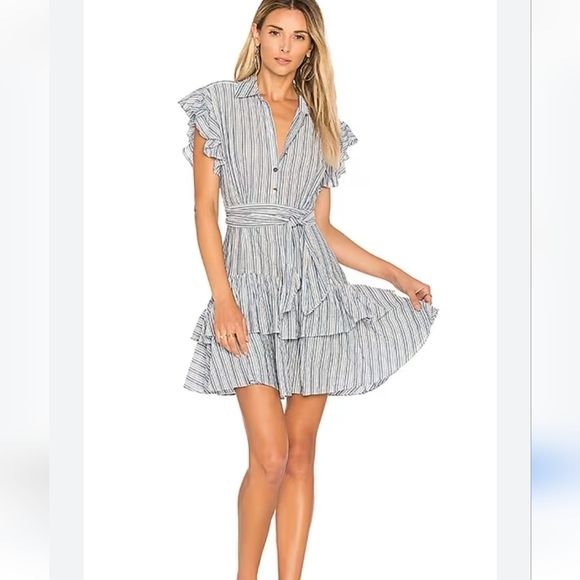Rebecca Taylor Dresses & Skirts - Rebecca Taylor Stripe Dress in Blue & White Size 8 Missing Belt